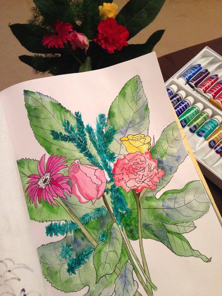 bouquet painting
