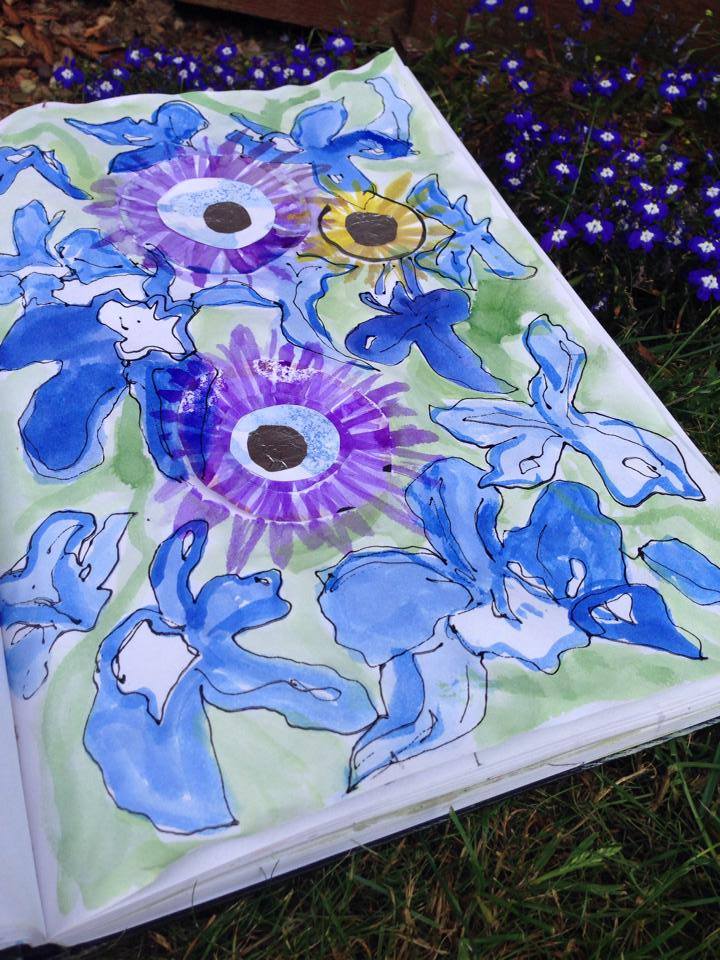 iris painting