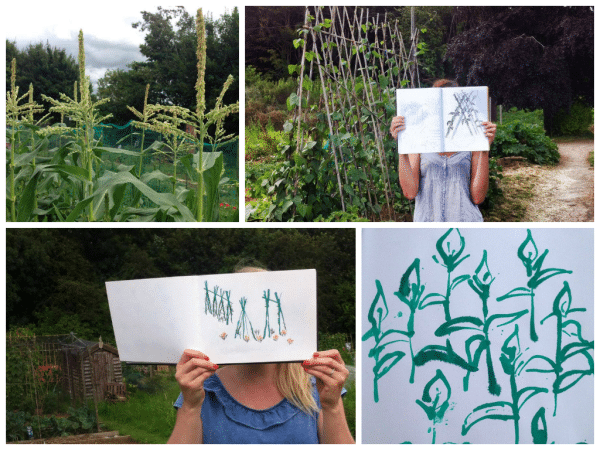 sketching at the allotment