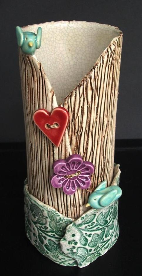 dottery pottery vase