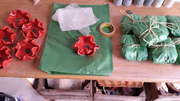 ceramic poppy bowls