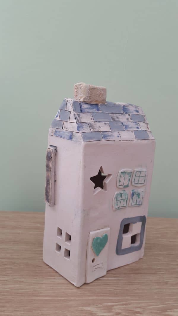 ceramic tea light house