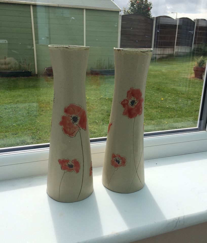 poppy vases