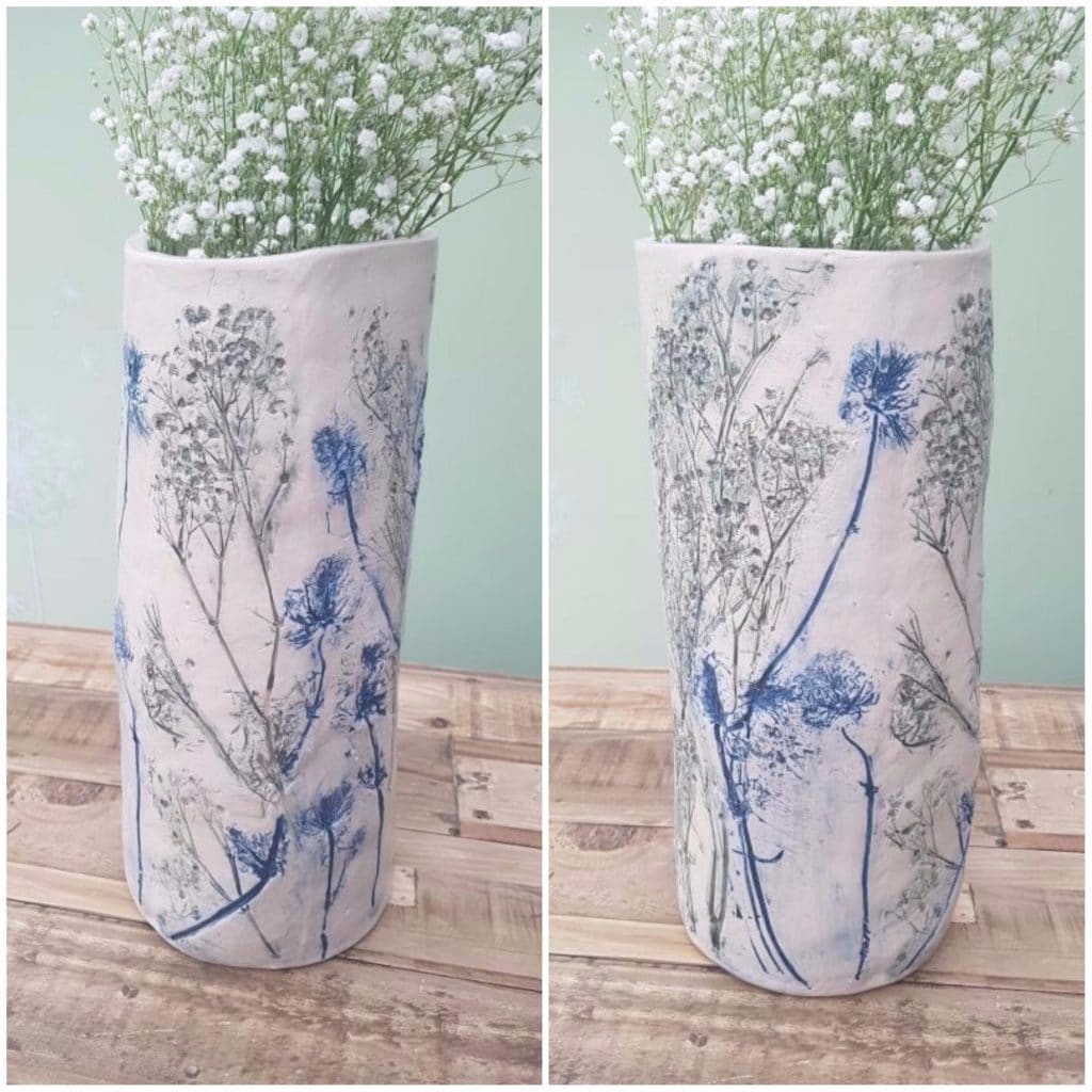 vase vessel impressed wedding flowers