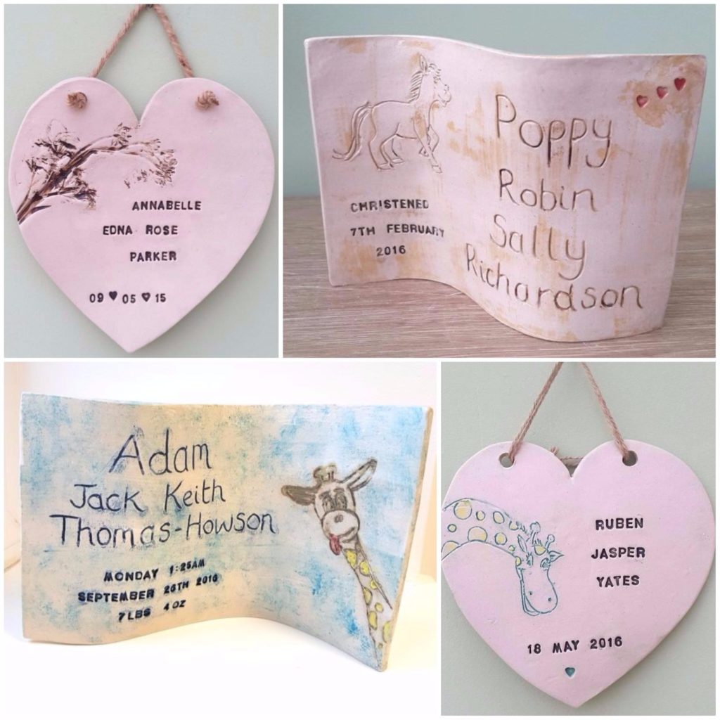 newborn personalised ceramics