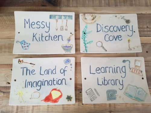 handmade ceramic door tile signs