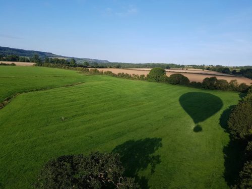 hot air balloon shadow