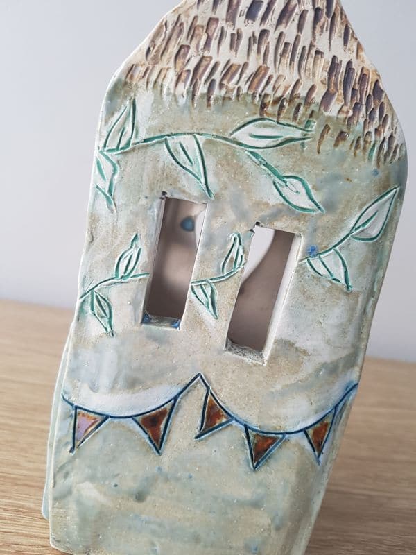 ceramic tea light house