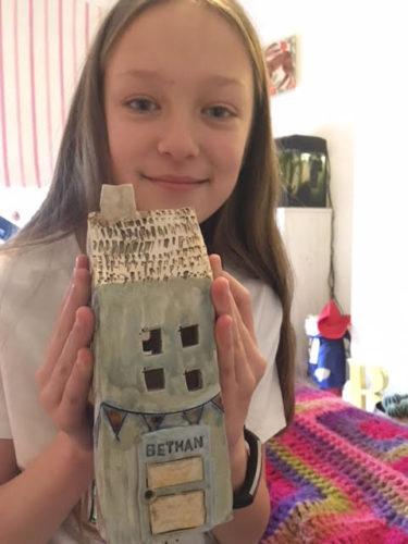 personalised tea light house commission