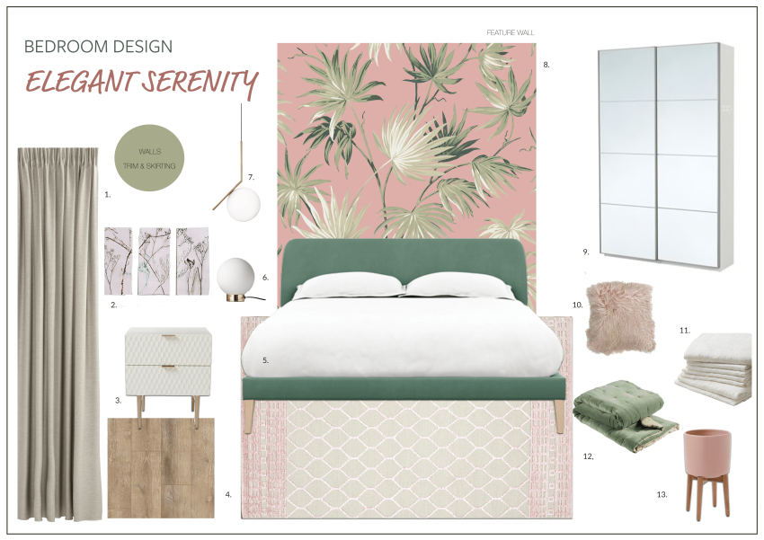 bedroom decor mood board