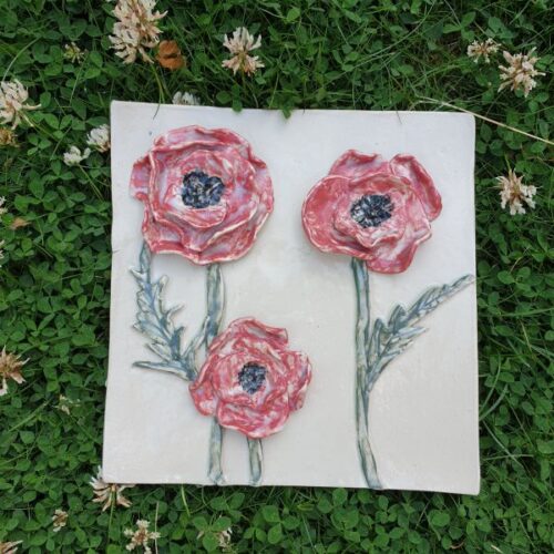 ceramic poppy plaque tile ceramic poppy plaque tile