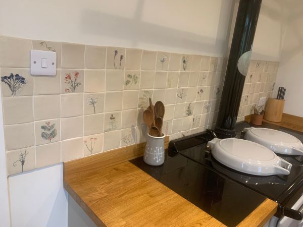 botanical kitchen splashback tiles