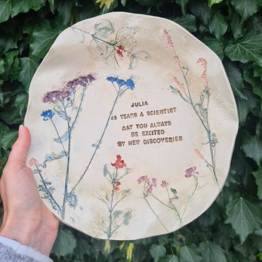 personalised large botanical ceramic bowl gift