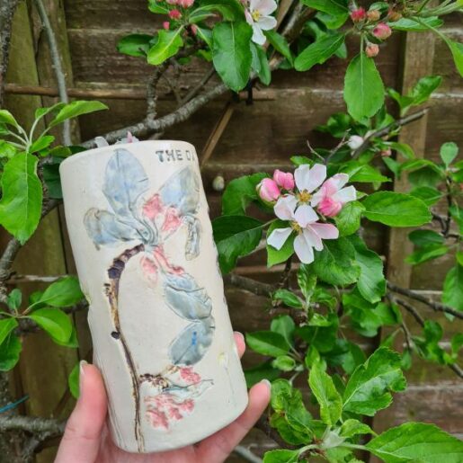 apple blossom personalised ceramic vase