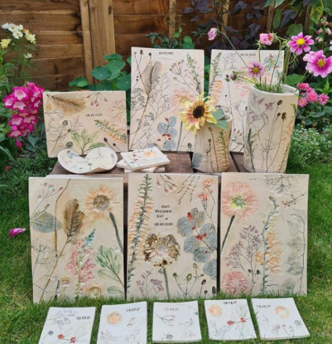ceramic keepsakes preserving wedding flowers