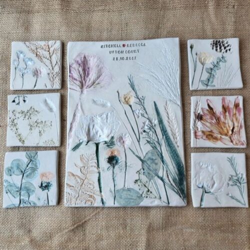 flower preserved ceramic tiles