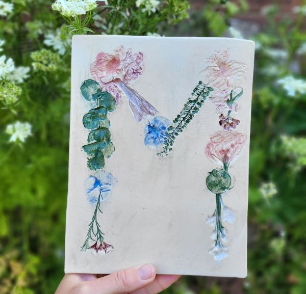 ceramic letter wall hanging plaque