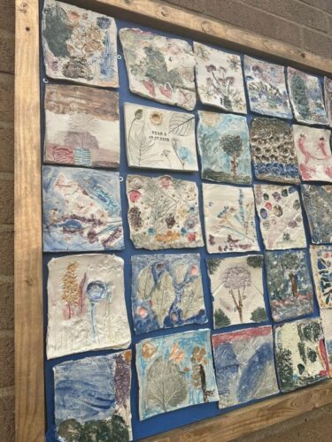 nature tile school display