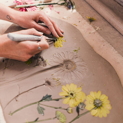 peel flowers out of clay peel flowers out of clay