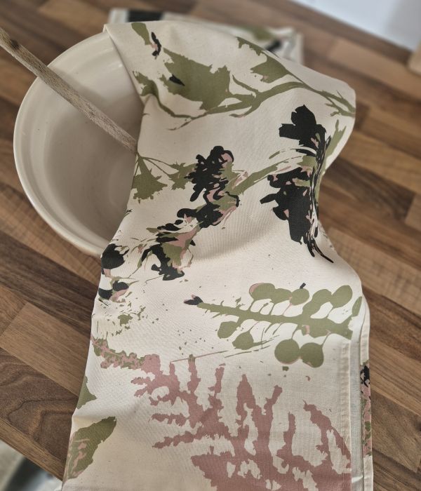 botanical garden tea towel