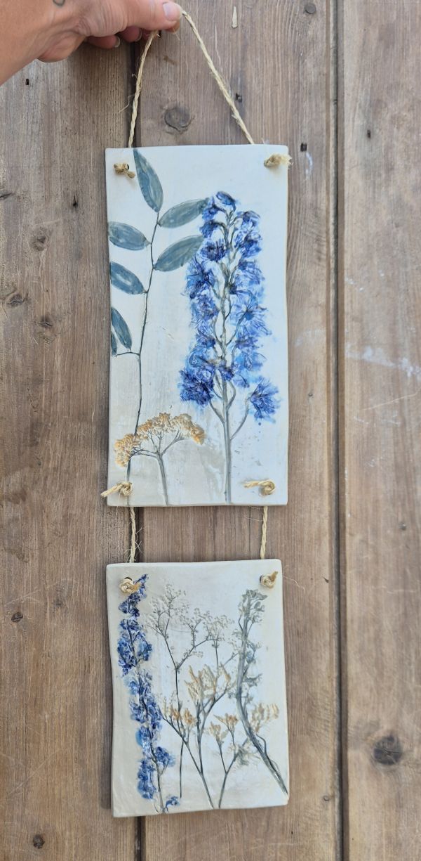 paneled wall hanging floral ceramic paneled wall hanging